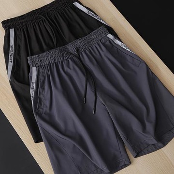 戶外狠貨！立體裁剪反光印花輕薄速干透氣運動休閑短褲五分中褲男