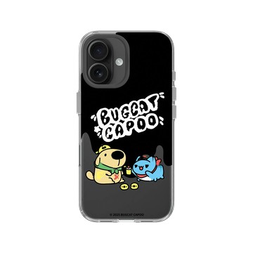 iPhone 16 Clear Case（相機按鈕） 透明 - 貓貓蟲咖波 Bugcat Capoo - 流體小黃狗咖波