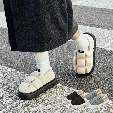 台灣公司貨 羽绒 格子 文青 防風 整雙絨毛 保暖 拖鞋 EVA 寒流不用怕 厚底 四公分  毛茸茸 毛毛拖鞋 聖誕節