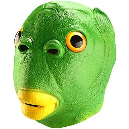 面白い魚の頭のマスク アニマルマスク 被り物 仮面 お面 コスプレ衣装 天然ゴム小道具 ラテックス フルヘッドマスク グリーン 通販 Lineポイント最大0 5 Get Lineショッピング