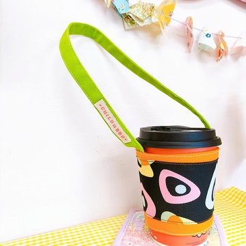 普普風撞色飲料提袋 飲料杯袋