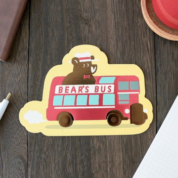 ob1toy 造型明信片 BUS TOURS