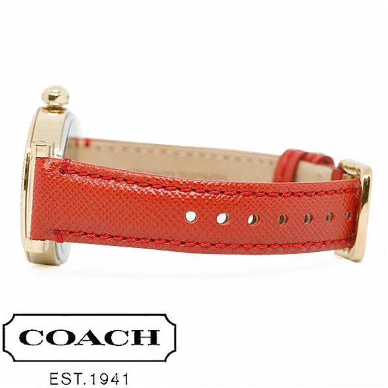 コーチ 腕時計 レディース 時計 レッド レザーバンド MADISON COACH 14502400 新品 無料ラッピング 送料無料 プレゼント  ギフト | LINEショッピング