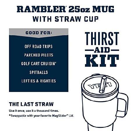 YETI Rambler 25 oz Straw Mug, Vacuum Insulated, Stainless Steel, Rescue Red並行輸入品