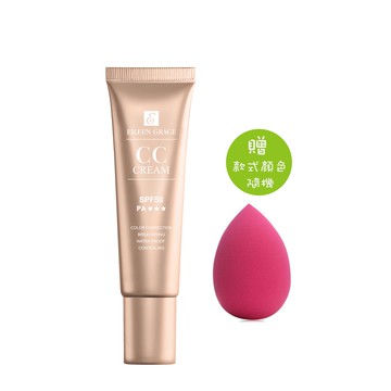 【EILEEN GRACE 妍霓絲】妍霓絲 晶靈光感CC霜30ML+贈美妝蛋(隨機)