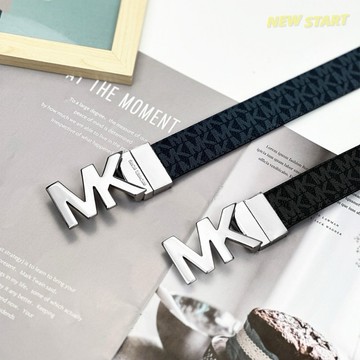 【New START精品服飾-員林】 現貨 Michael Kors MK 滿版 雙面用 可裁剪 皮帶 男生皮帶 父親節