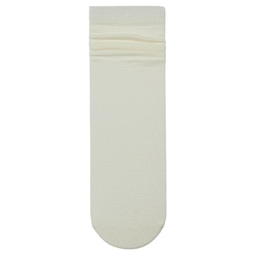 【Grace Gift】涼感莫代爾透膚中筒襪 白