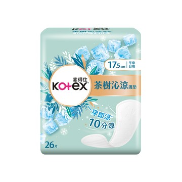 Kotex 茶樹護墊系列 單包(沁涼護墊17.5cm 26片)