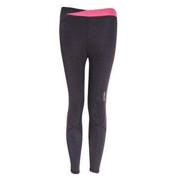 RATOPS 女款 高彈力壓縮緊身褲.LYCRA SPORT高延展性纖維/DB1771 黑色/桃紅條