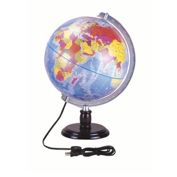 徠福 一次成型地球儀-LED燈光(多款)8"(塑膠座)NO.1151