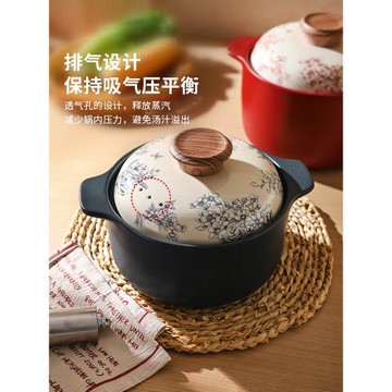 (免運)【雙11預售】舍里輕奢砂鍋煲耐高溫燃氣灶專用大容量燉鍋煲湯鍋