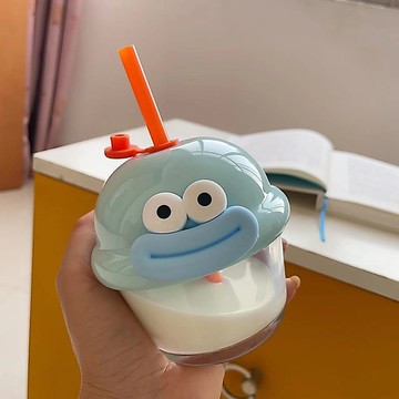 醜魚水杯🎀 迷你漢頓墩墩杯水杯玻璃杯小奶杯女咖啡牛奶杯高顔值胖胖杯帶吸管 吸管杯子 吸管玻璃杯 小水杯 可愛水杯 透明杯