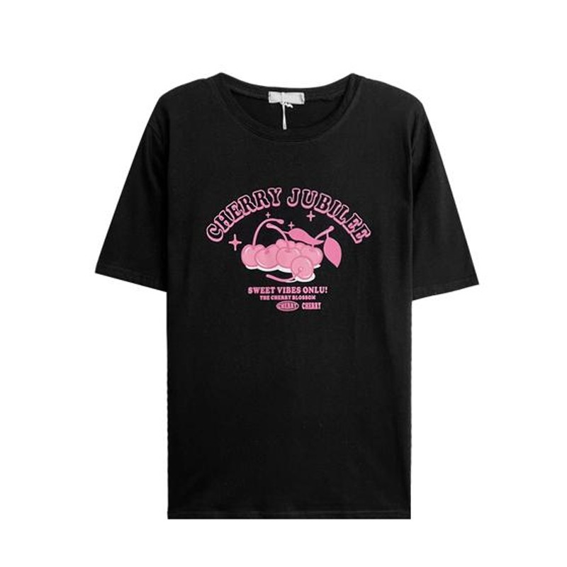 さくらんぼ Tシャツ トップス レディース チェリー 半袖 夏 | LINE