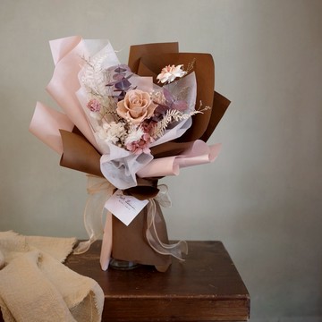 【遇見恆久】暖心花語永生玫瑰花束 共3色