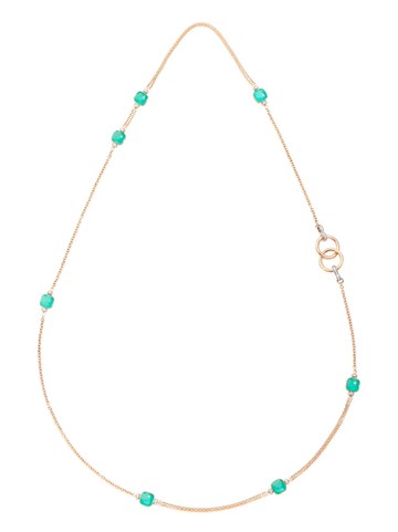 Pomellato - 18kt rose gold Nudo topaz necklace - women - Blue Topaz/18kt Rose Gold - 90 - Pink