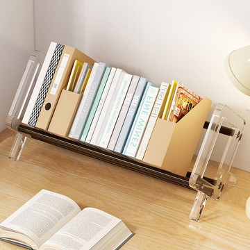桌面書架置物架兒童書桌上立架飄窗臺小型收納架辦公室工位整理架