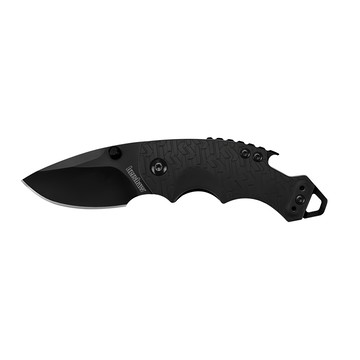 kershaw 迷你小折刀Shuffle黑色8Cr13MoV不銹鋼 附背夾開瓶器功能  黑色  1支