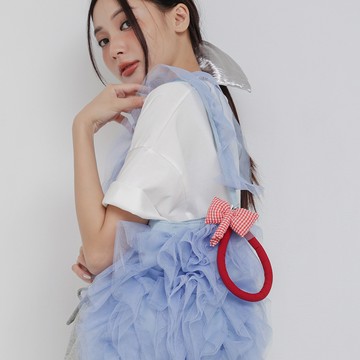 格紋蝴蝶結掛飾-紅【KT27399】