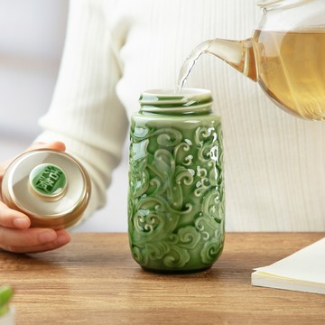 乾唐軒活瓷 | 祥龍獻瑞隨身杯 / 大 / 單層 / 2色 440ml