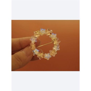 閨蜜星星好運胸針禮物森系甜美文藝小眾設計別針衣服百搭圓形配飾