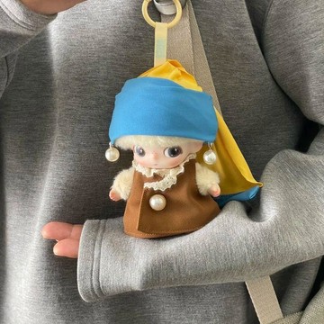 ✨動感 優選✨ DIMOO新生日記守 護娃衣 毛絨搪 膠掛件  玩偶衣服 新奇10cm復古套裝