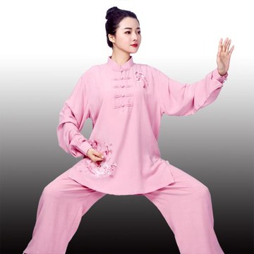 小和山太極服女裝新款飄逸春秋長袖武術太極拳練功服夏棉麻服裝薄