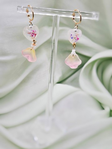 心花綻放 樹脂寶石手作耳骨夾 | 植椛。飾 小眾品牌