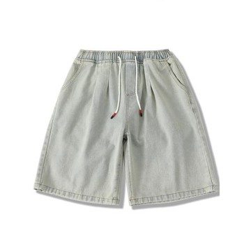 品牌旗下minette夏季牛仔短褲女百搭薄款冰絲直筒五分褲大碼遮肉