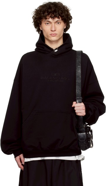 Balenciaga 黑色 BB Garderobe Large Fit 连帽衫
