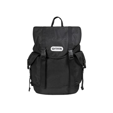 【OUTDOOR】風格前線系列翻蓋束口後背包-黑色 OD163108BK