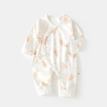 新生兒連體衣秋冬純棉嬰兒蝴蝶衣無骨衣服初生和尚服寶寶春秋哈衣鑫弘-萌寶童裝可開發票