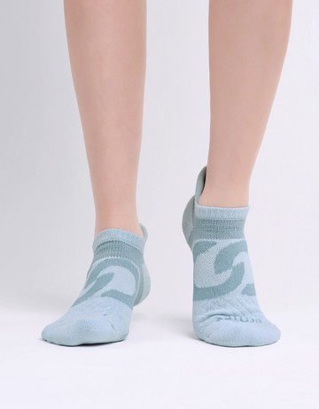 環形360度減壓船短襪- 淺藍