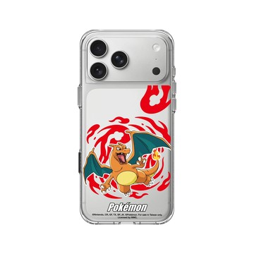 iPhone 17 Pro Max Clear Case（相機按鈕） 透明 - 寶可夢 Pokemon - 戰鬥系列-噴火龍