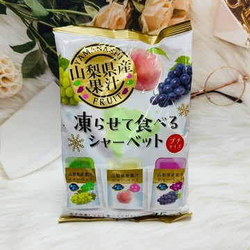 日本 MAMA 山梨縣產 三種水果風味 雪酪果凍條 300g 果汁棒 果汁條 葡萄 白葡萄 白桃