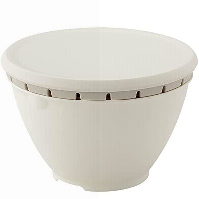 リス ザル ボウル セット ふた付きボールコランダーS ホワイト 18cm リベラリスタ 電子レンジ対応 日本製