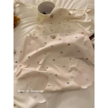 "偷走月亮的貓"【快樂鋪子】冰絲無痕女生內褲女士三角褲7A抑菌