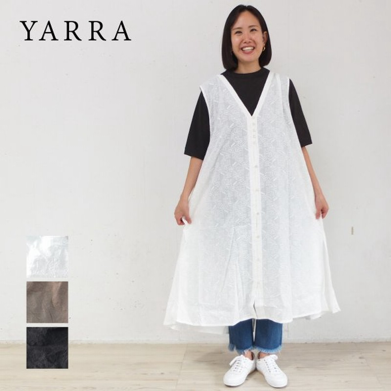 ヤラ Yarra 2way ノースリーブ ワンピース India 刺繍 カシュクール 総柄 無地 India刺繍のノースリーブワンピース 通販 Lineポイント最大0 5 Get Lineショッピング
