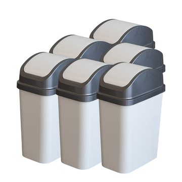 KEYWAY 搖蓋垃圾桶25L(6入)附蓋垃圾桶C325