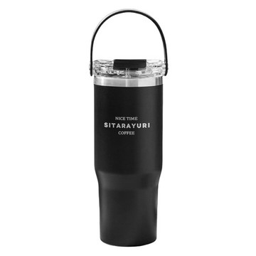 Sitarayuri 軟圓提手雙飲杯  黑色  1個  600ml