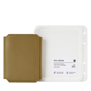 【LOJEL】輕便摺疊皮夾-橄欖綠