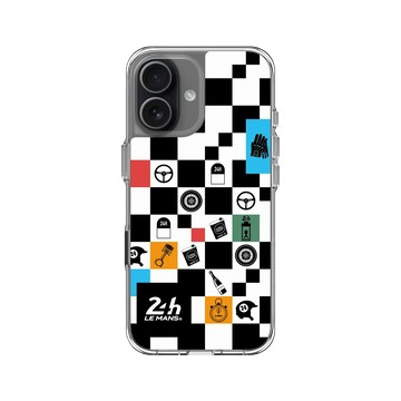 iPhone 17 Clear Case（相機按鈕） 透明 - 24 Hours of Le Mans - 24H - Checkerboard