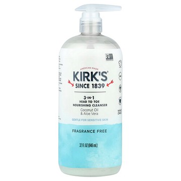 Kirk's, 3 合 1 全身滋養清潔乳，無香，32 液量盎司（946 毫升）
