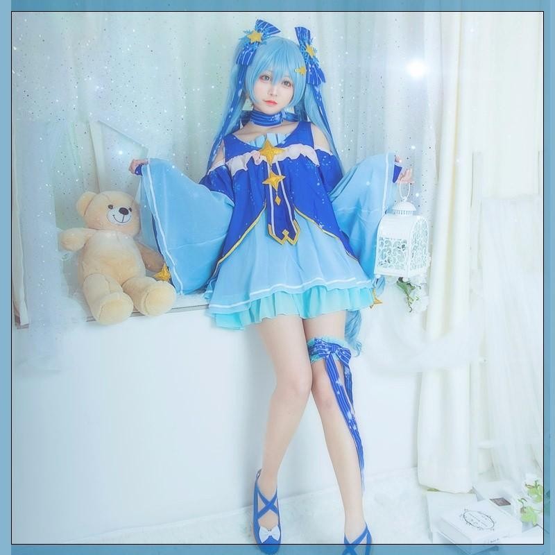 雪ミク 初音ミク コスプレ VOCALOID コスプレ衣装 snowmiku ウサギ付き