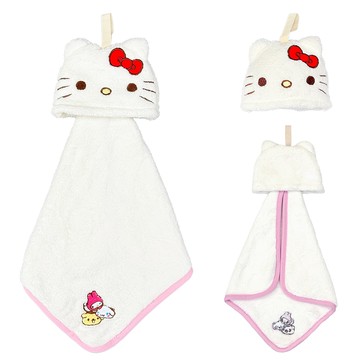 日本丸真 三麗鷗 收納式擦手巾 Hello Kitty_廠商直送