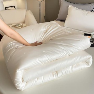 MUMI高端20%桑蠶絲51%大豆纖維被子被芯春秋被冬被加厚保暖雙人被