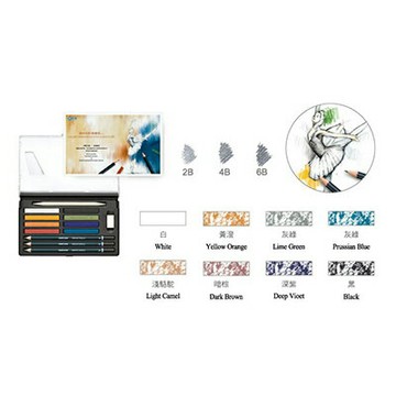 【文具通】雄獅GPS-12隨身粉彩繪畫組 U2010081【APP滿額下單4%點數(單一帳號最高1000點)】7/31止