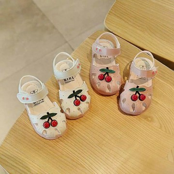 Baby童衣 兒童防滑學步鞋 女寶寶櫻桃學步透氣鞋 女童軟底鞋 寶寶舒適包頭護趾鞋 11832