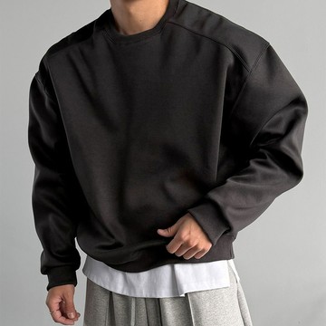 正韓任選2件$800 / 簡約挺面肩線剪裁素色短版大學T 5色 YUPPIE 預購商品 0209