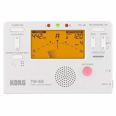 KORG チューナー メトロノーム TM-60 WH ホワイト 【ネコポス】※日時指定非対応・郵便受けにお届け致します