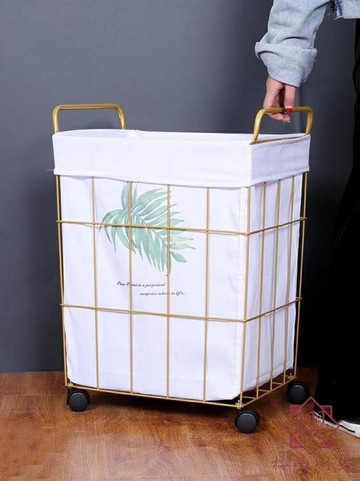 北歐簡約洗衣簍家用袋蓋玩具收納【櫻田川島】